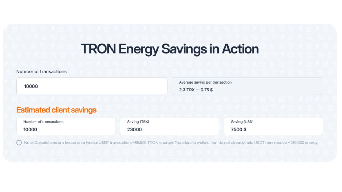 USDT TRC20 fee calculator