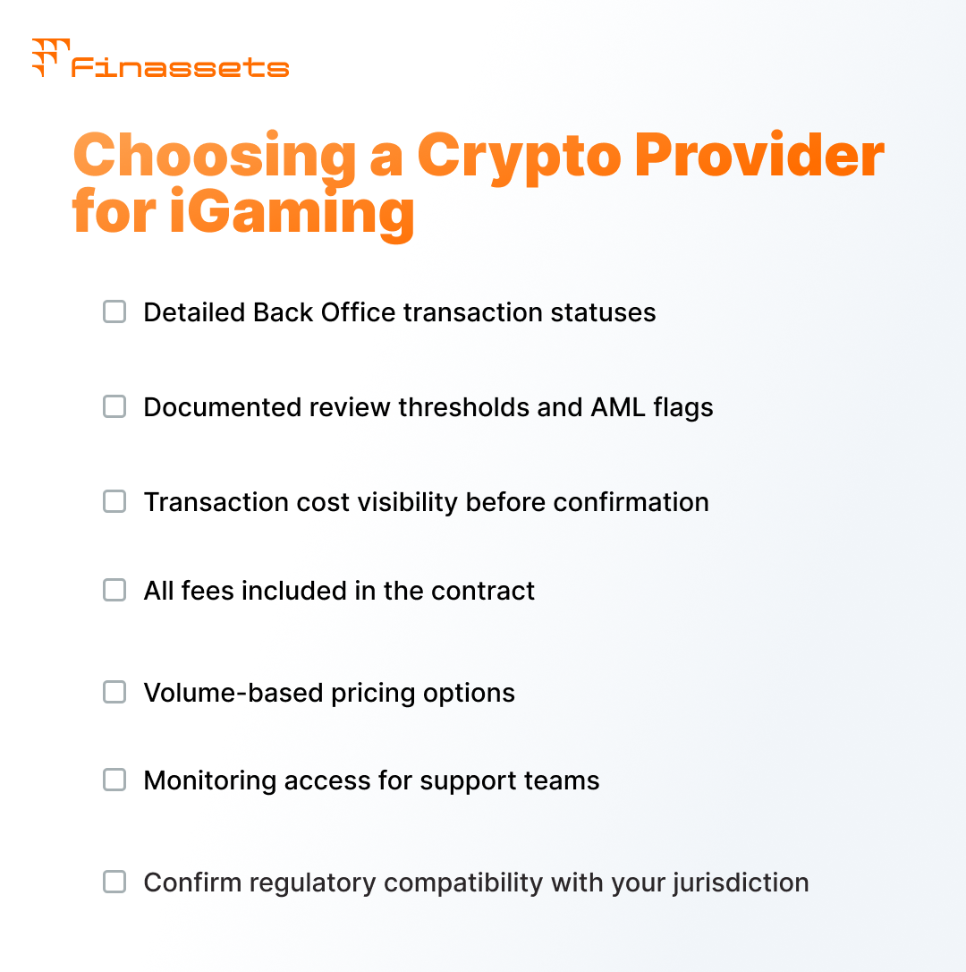 Online casino crypto payment infrastructure