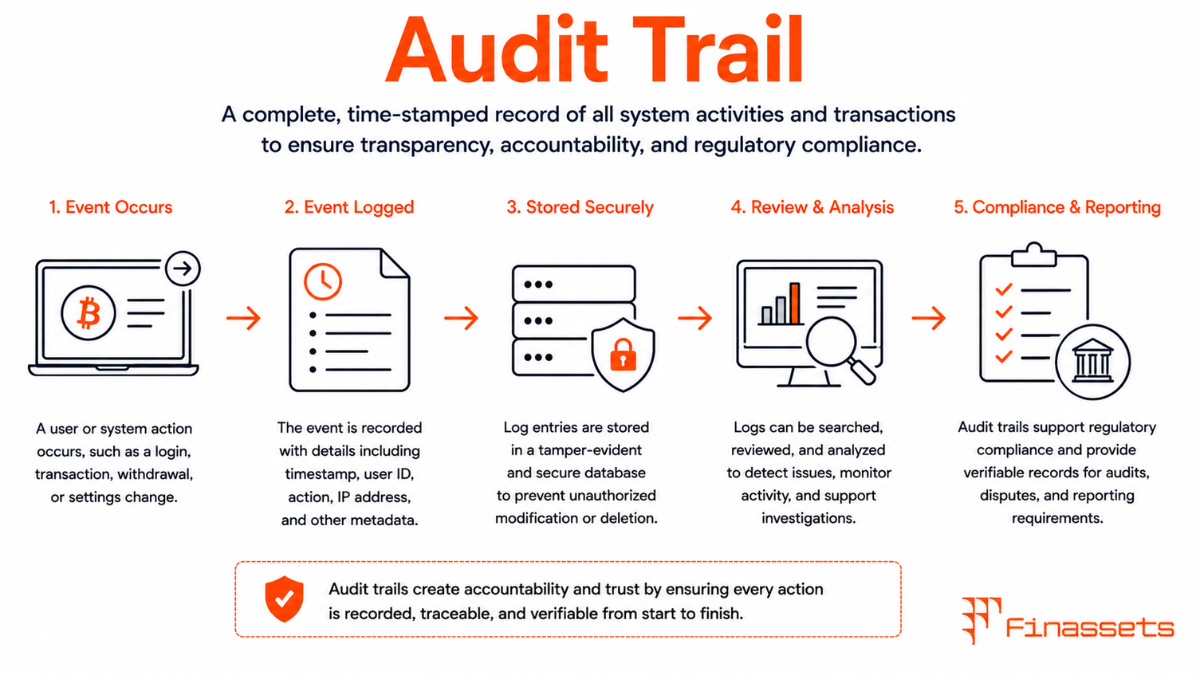 Audit trail in cryptocurrency payment processing