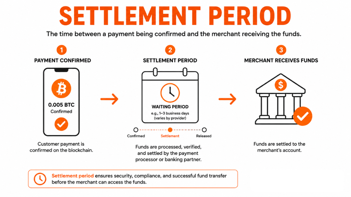 Settlement Period for Crypto Payments Settlement Period for Cryptocurrency Payments